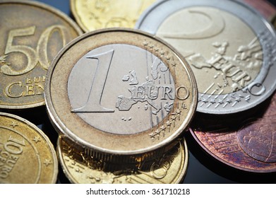 money euro coin on a background