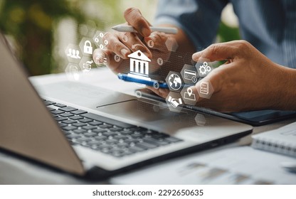 Money exchange abroad with business data ai technology. Concept for digital money transfer banking and world economic financial investment trading. 3D illustration. - Shutterstock ID 2292650635