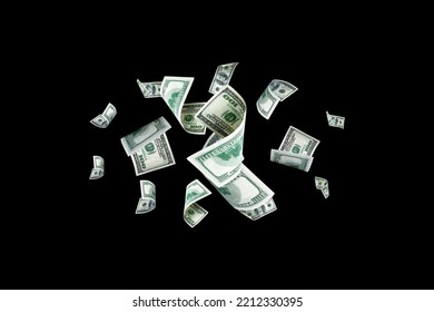 Money Falling. American Money. Washington American Cash, Usd Background