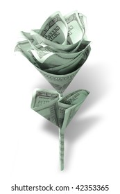 Money Flower Business Concept Present