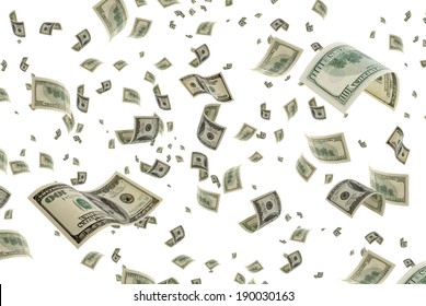 Money is flying in the air. - Shutterstock ID 190030163