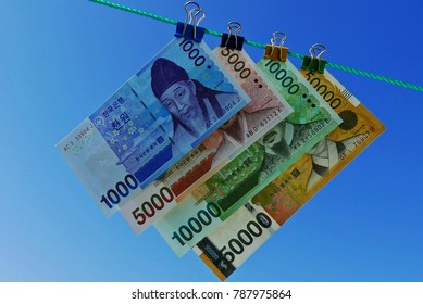 Money Flying Blue Sky Stock Photo 787975864 | Shutterstock