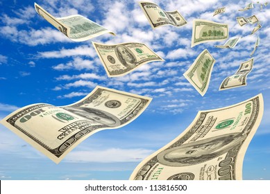 Money Flying Sky Stock Photo (Edit Now) 168445799 | Shutterstock