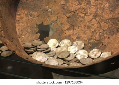 Money From The Ground, An Old Treasure Trove With Spanish Silver Coins