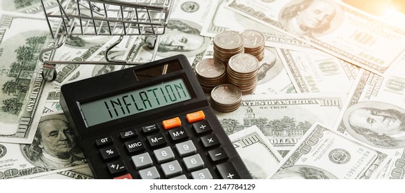 Money and Inflation Icon Ideas for the FED to consider raising interest rates. World Economy and Inflation Control US dollar inflation and global inflation. - Shutterstock ID 2147784129