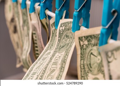 Money Laundering/ US Dollars Hung Out To Dry 