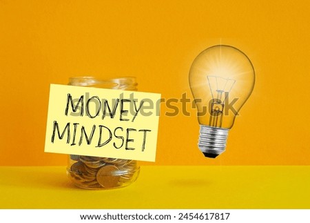 Money mindset is shown using a text