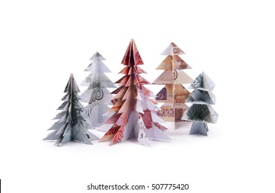 Money Origami Christmas Tree