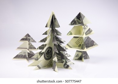 Money Origami Christmas Tree