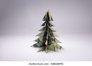 Money Origami Christmas Tree