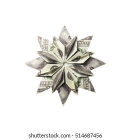 Money Origami Snowflake