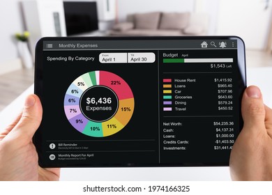 Money Planning Budget Tracker App On Tablet