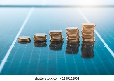 Money saved by using energy with solar panel - Powered by Shutterstock