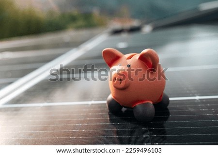 Money saved by using energy with solar panel on the roof