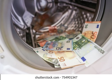 Geld in der Waschmaschine, Nahaufnahme
