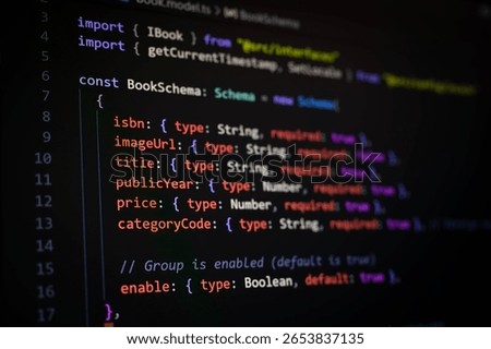 MongoDB book shcema database model in typescript programming