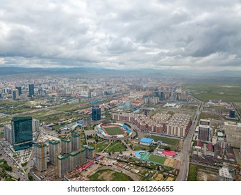 Mongolia Ulaanbaatar Central Stadium Aerial View Stock Photo 1261266655 ...