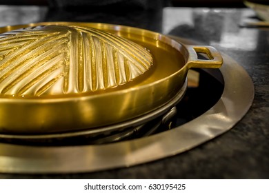 Mongolian BBQ Dome Brass Grill Close Up