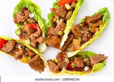 Mongolian Lamb With Lettuce Wrap