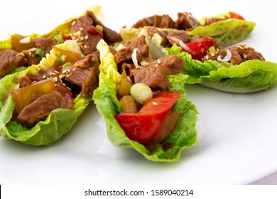 Mongolian Lamb With Lettuce Wrap