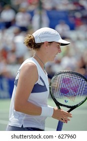 Monica Seles At 2000 Acura Tennis Classic