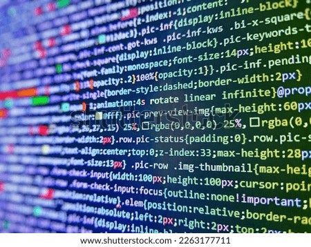 Monitor closeup of function source code. Disco Floor Holographic Abstract Background. PHP da. Binary Screen Background, Petya Virus. Javascript functions, variables, objects. Abstract software process