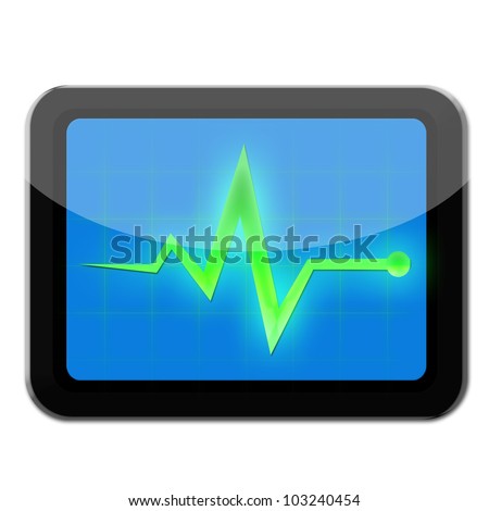 Monitor diagnostic on tablet black color