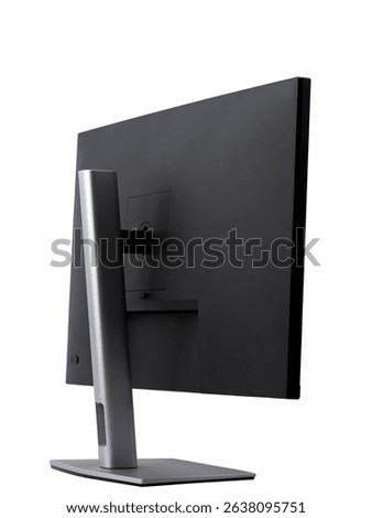 monitor on a stand for a personal computer, isolated on a white background