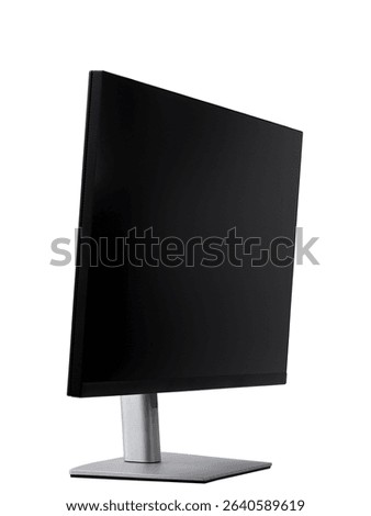 monitor on a stand for a personal computer, isolated on a white background
