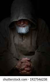 Monk In Prayer In The Middle Ages