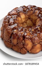 Monkey Bread, American Pull Apart Caramel And Pecan Bread, Close Up