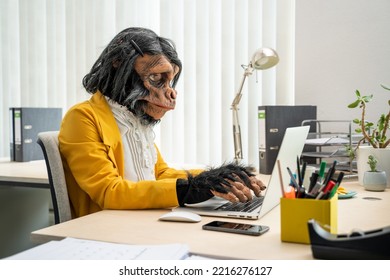 Monkey Business Woman Typing On Computer