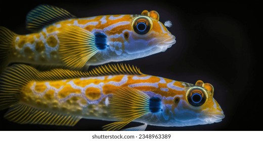 The monkey goby is covered in cycloid scales on the head, nape, back, one-third of the gill covers, bases of the pectoral fins, back half of the throat, and belly.