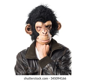 Monkey man thinking
