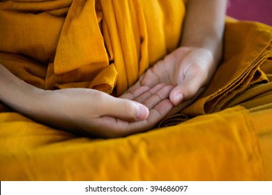 Monk's Hand In Buddhism Meditation