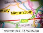 Monmouth. United Kingdom on a map