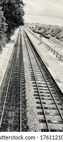 Monochrome Photo Of The Famous South Devon Railway Track