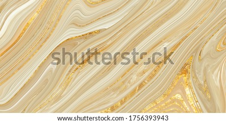 Monocolor alcohol ink marbling raster background. Liquid waves and stains. Black and gold abstract fluid art. Acrylic and oil paint flow monochrome contemporary backdrop, ivory marble with golden vein
