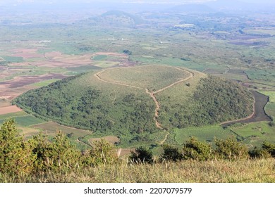 Monogenetic Volcanic Field Seen From Above. Jeju