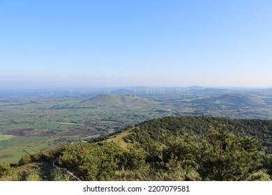 Monogenetic Volcanic Field Seen From Above. Jeju