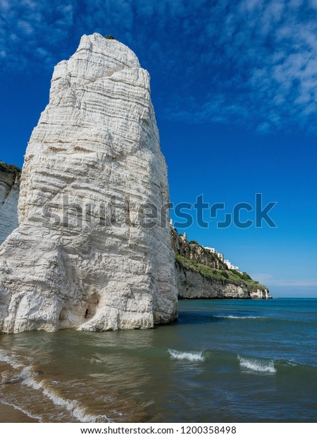 Monolite Pizzomunno Vieste Puglia Stock Photo Edit Now 1200358498