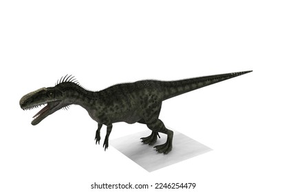 monolophosaurus' dinosaur in different poses on a white background - Shutterstock ID 2246254479