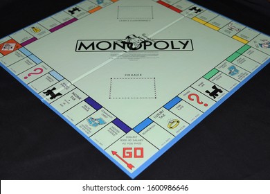 Monopoly Board On Black Background Glendale Stock Photo 1600986646 