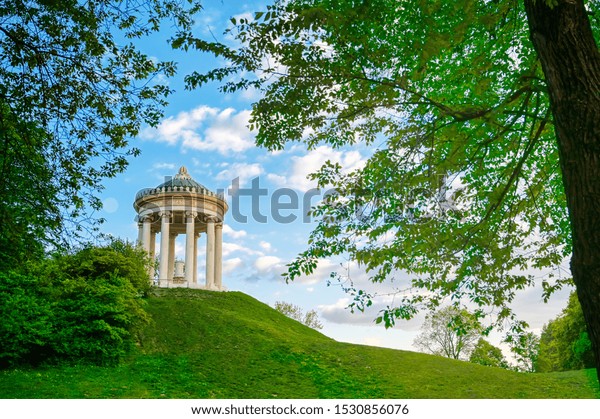 Monopteros Englischer Garten Munich Bavaria Germany Stock Photo