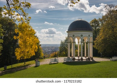 Monopteros temple at Neroberg in the German City of Wiesbaden with incidental people - Shutterstock ID 1170215182