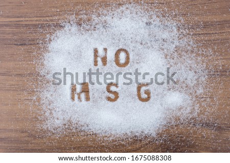 Monosodium glutamate (MSG ), ingredients with words 