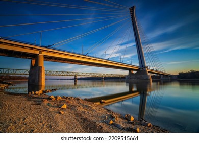 Monostor Bridge Newly Built Danube Bridge Stock Photo 2209515661 ...