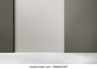 Monotone empty room authentic interior design