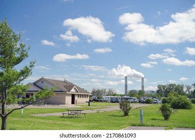 Monroe Michigan, June 2022: View Of Sterling State Park                               