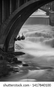 Monroe Street Bridge Ack And White Falls.